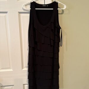 Apt. 9 Sleeveless Black Ruffle Dress